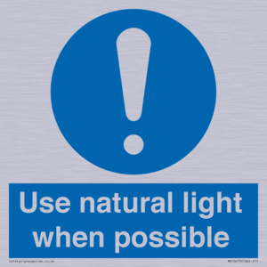 Use natural light when possible